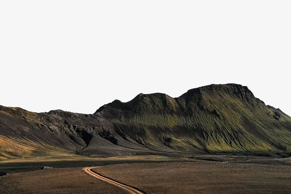Mountainside road, border background    image