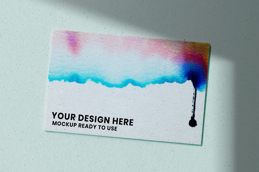 Chromatography business card mockup psd for creative artists