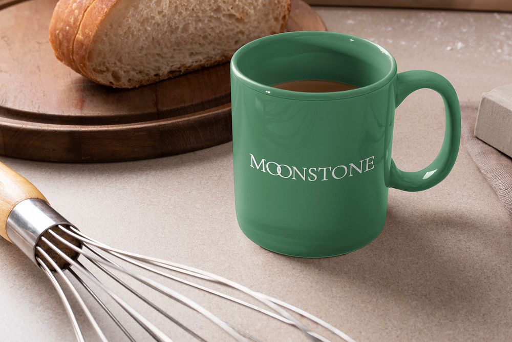 Coffee mug mockup, aesthetic utensil psd