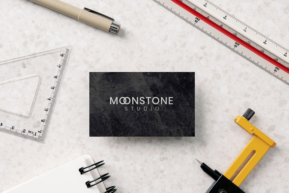 Business card mockup, aesthetic branding psd