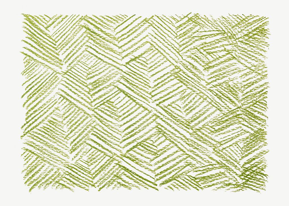 Green colored pencil texture collage element psd