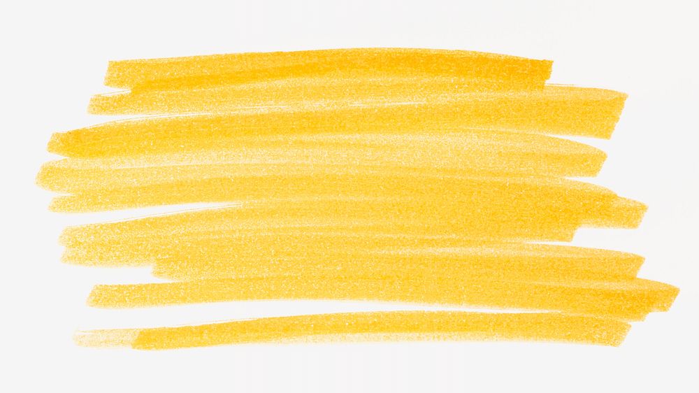 Yellow marker stroke isolated design
