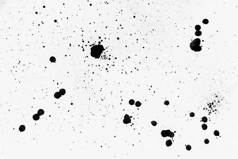Ink splatter collage element psd