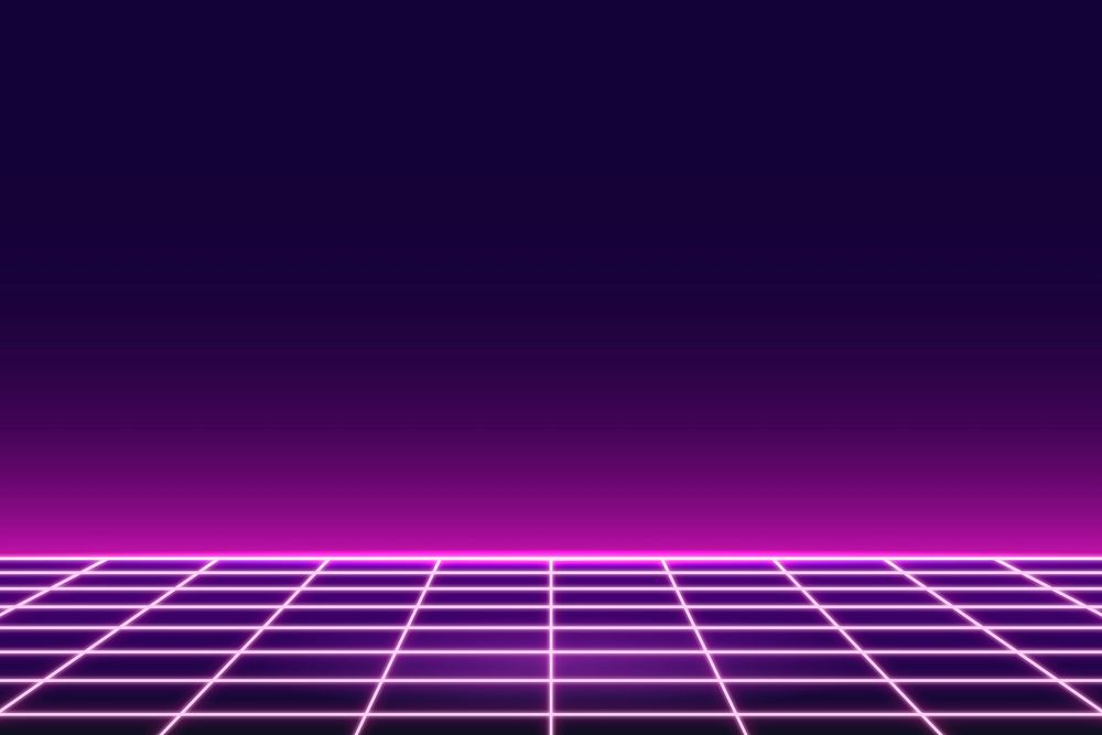 Purple neon futuristic border background
