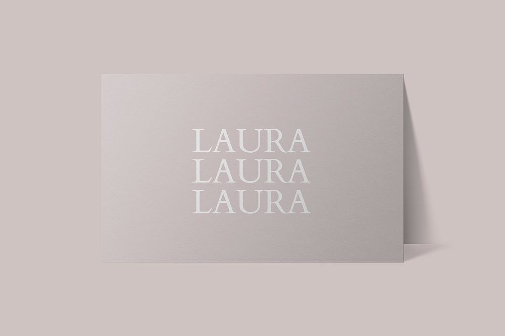 Business card mockup psd in gray tone