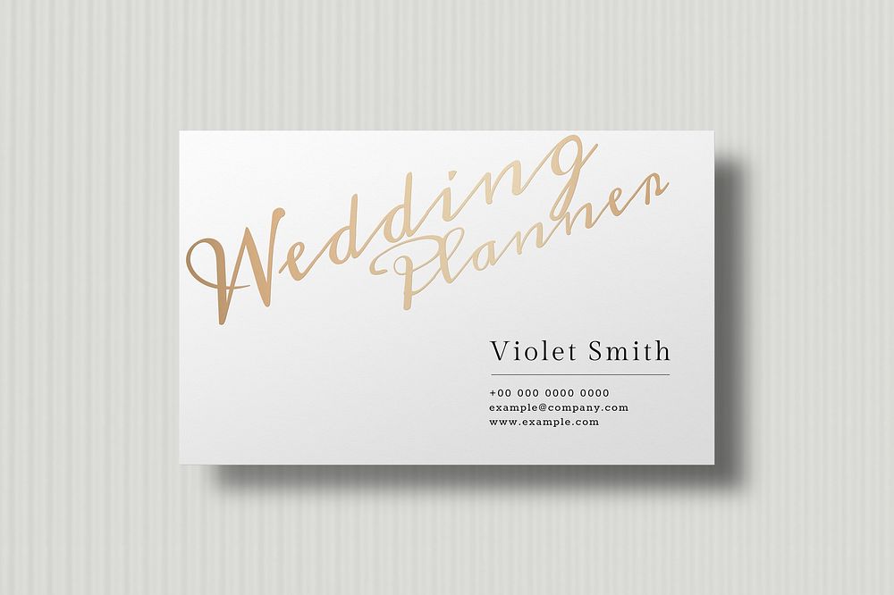 Luxury business card mockup psd in white and gold tone