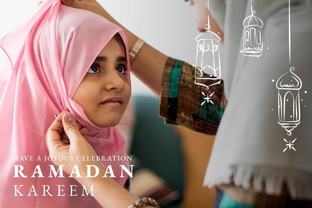 Ramadan Kareem banner with greeting 