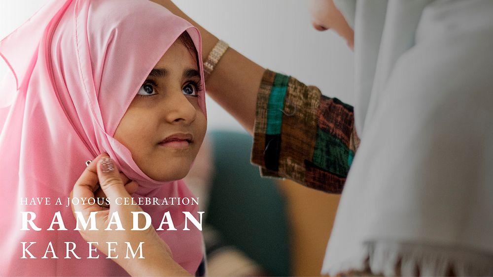 Ramadan Kareem banner template vector with greeting