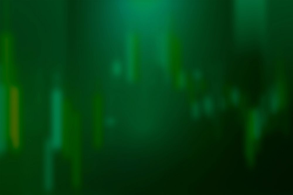 Dark green background, blurry design