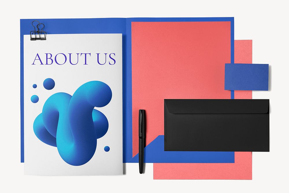 Colorful business branding mockup, corporate identity psd set