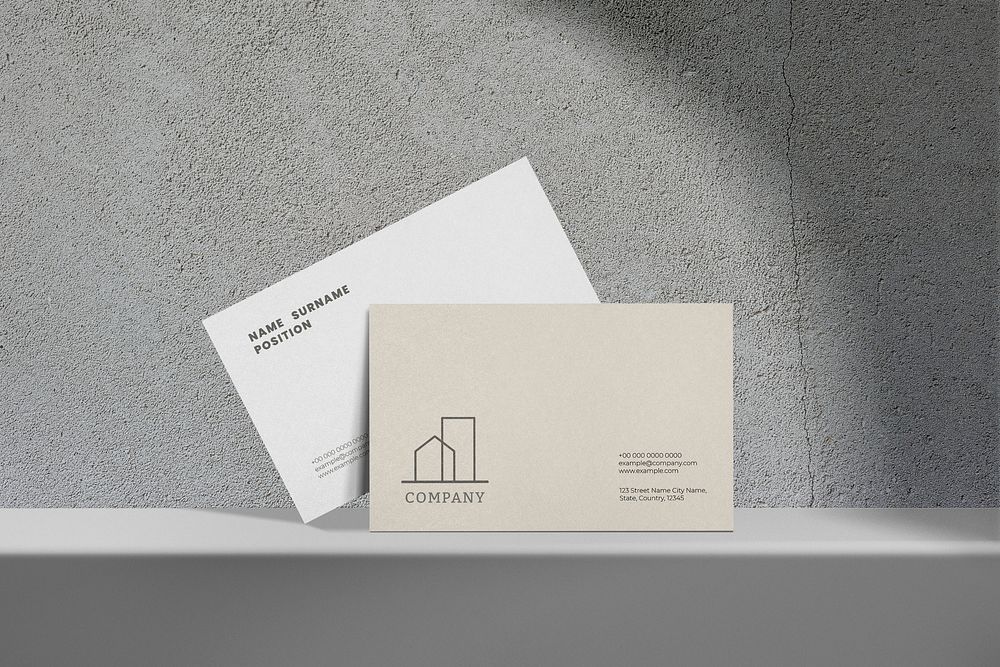 Business cards mockup, branding corporate identity stationery psd for coffee shop business