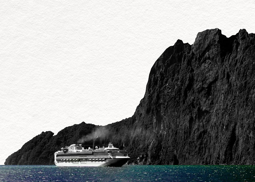 Cruise ship border collage element psd. Remixed by rawpixel.