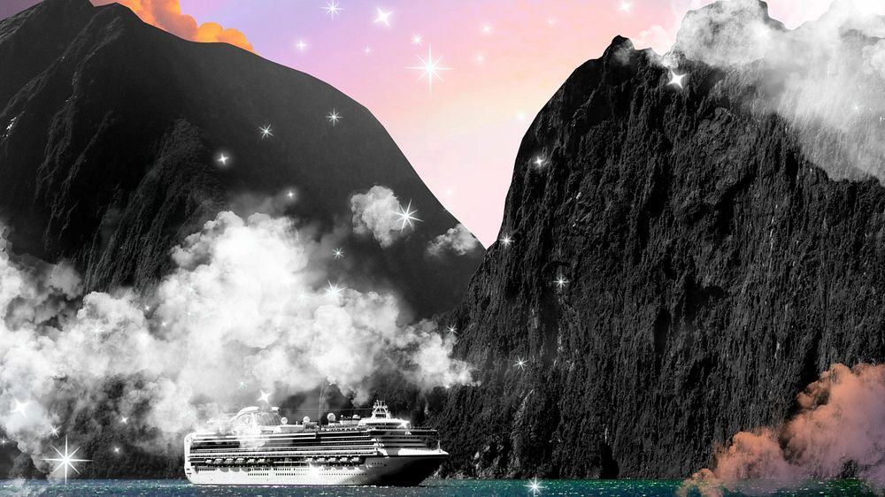 Cruise ship, travel desktop wallpaper. Remixed by rawpixel.