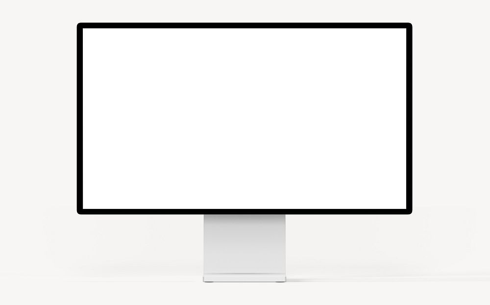 Computer screen with blank white design