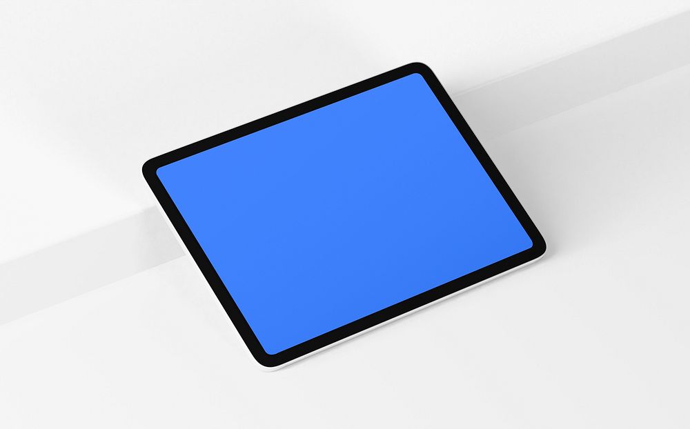 Digital tablet with blue screen