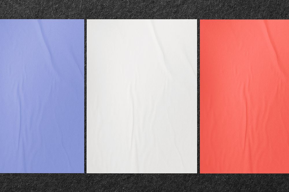 Blank colorful glued poster set