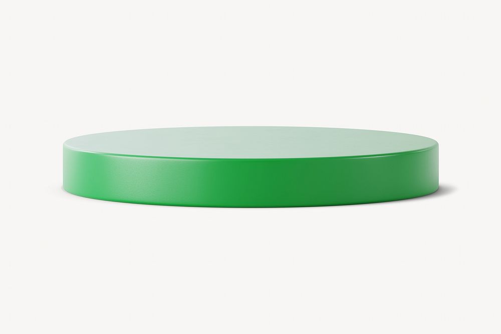 Green circle podium, 3D product display