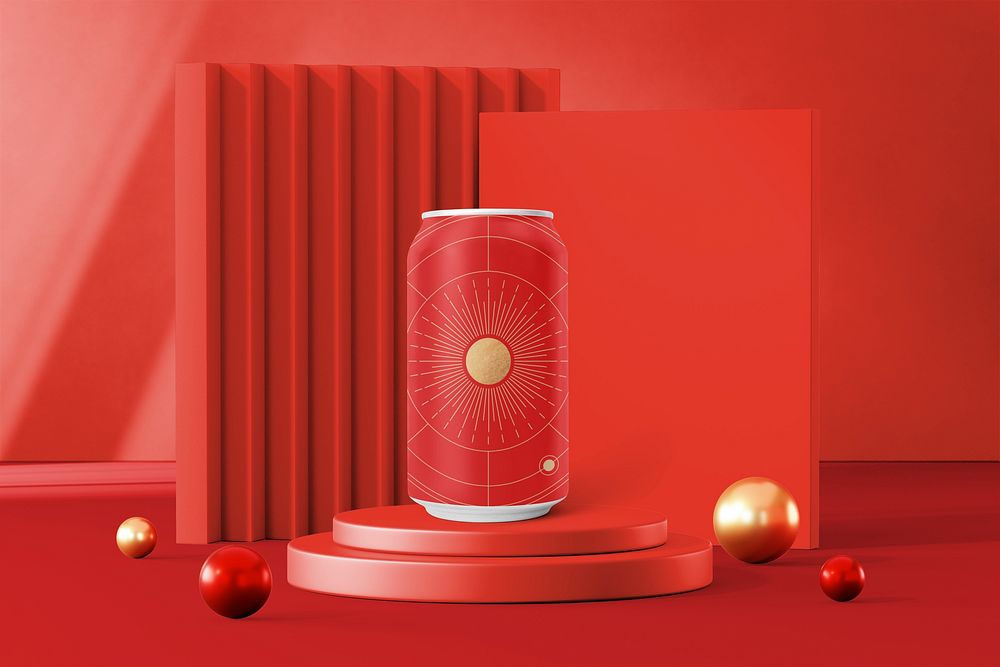 Red soda can, Chinese New year product design