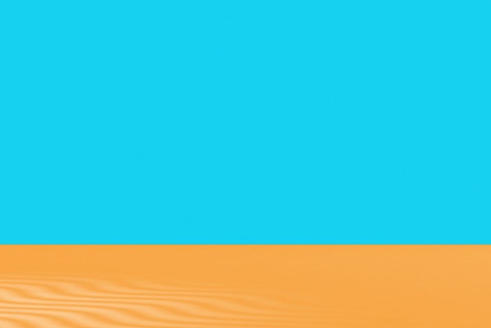 Blue product background, orange border design