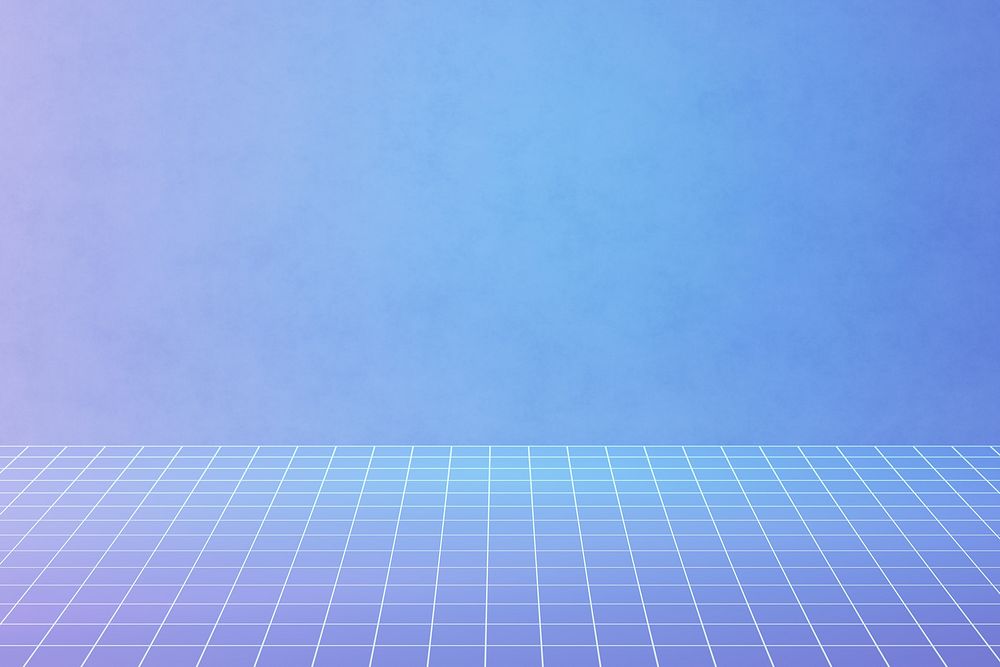 Retro wave border background, blue gradient design