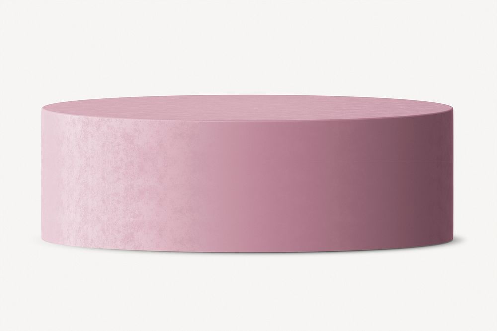 3D pink podium, product display stand psd