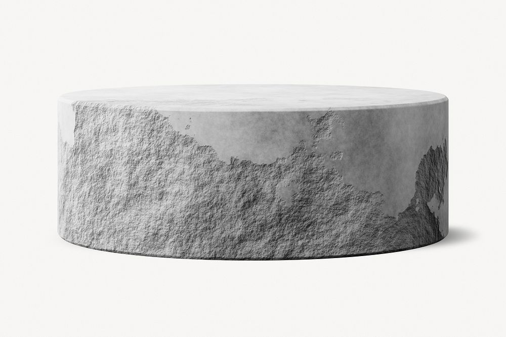 White concrete podium, 3D product display