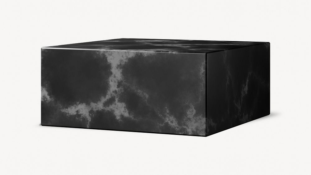 Black marble podium, 3D aesthetic product display