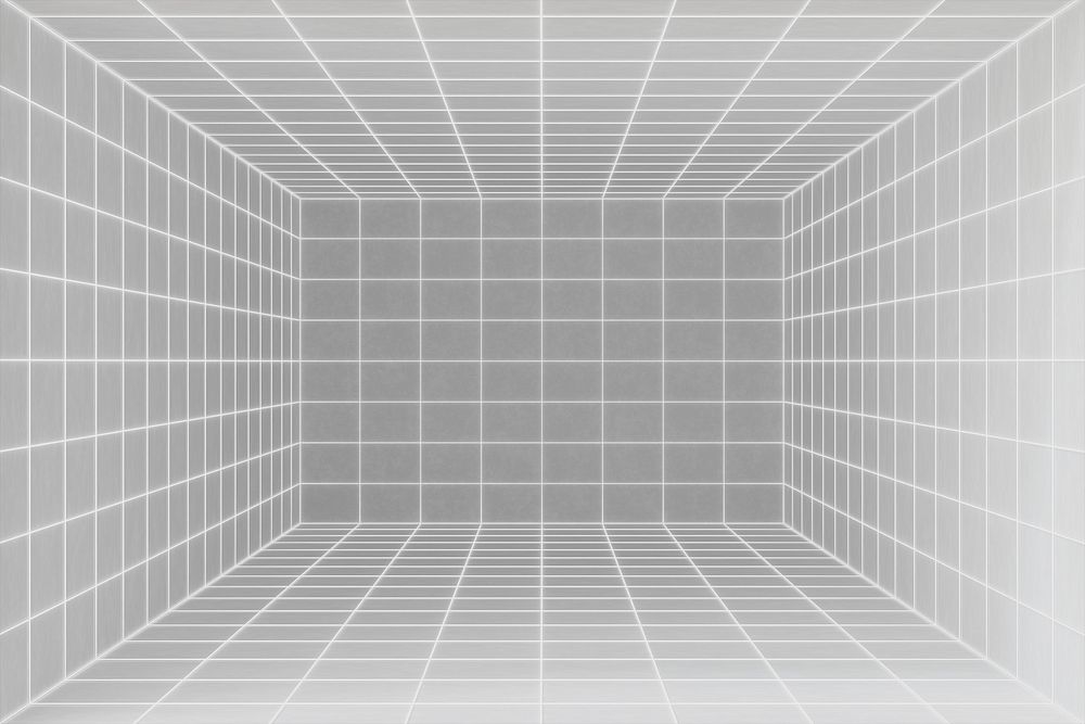 Abstract wireframe room background, futuristic design