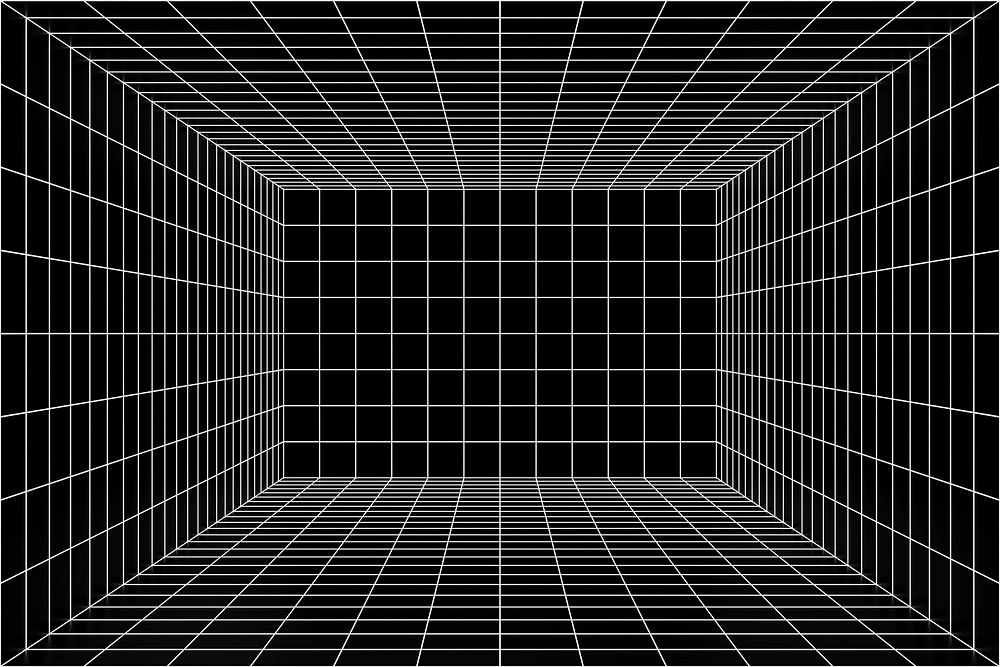 Black futuristic grid product background psd