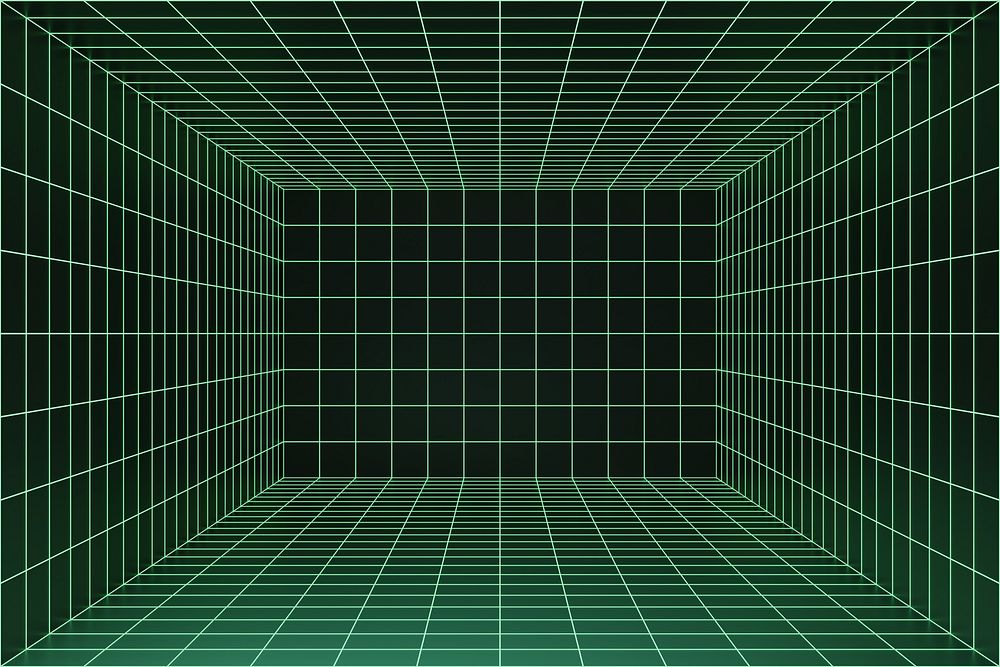 Neon green futuristic grid product background