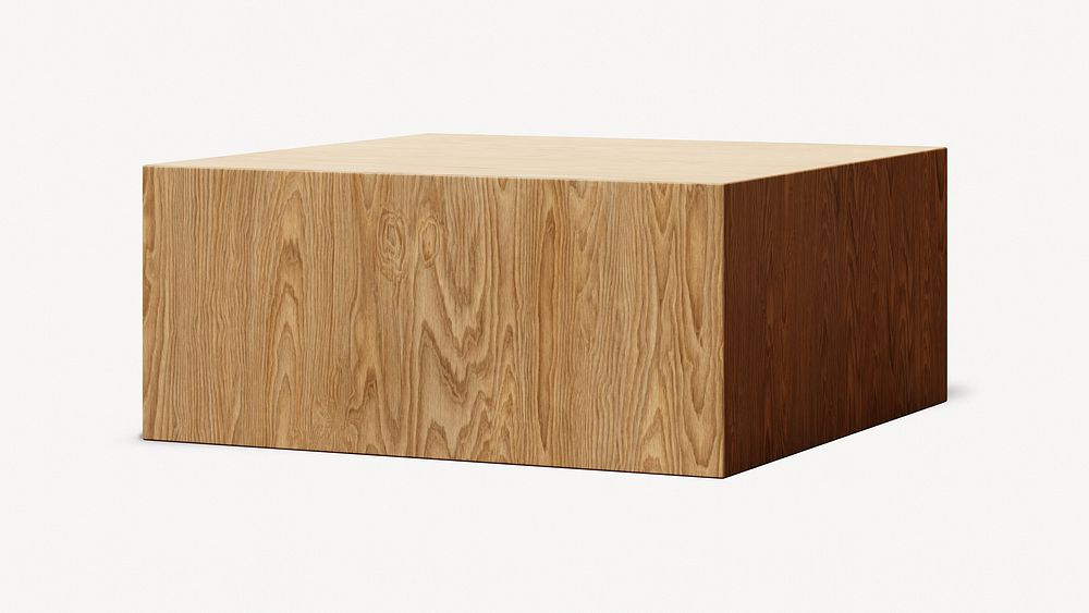 Wooden podium, 3D product stand