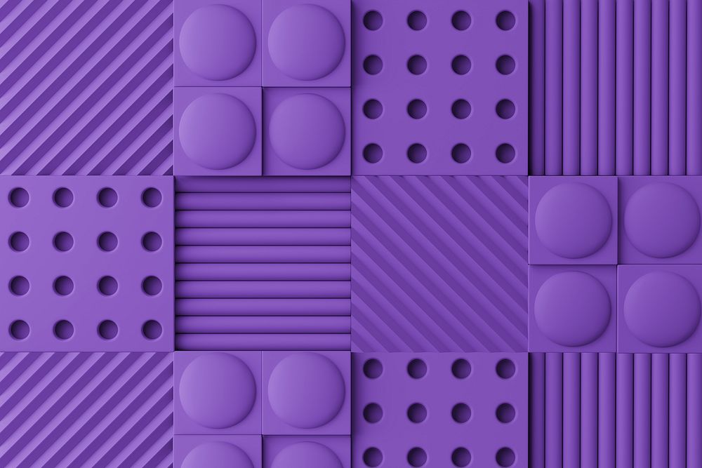 Purple wall panel background, abstract pattern design