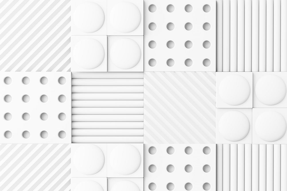 White wall panel background, abstract pattern design