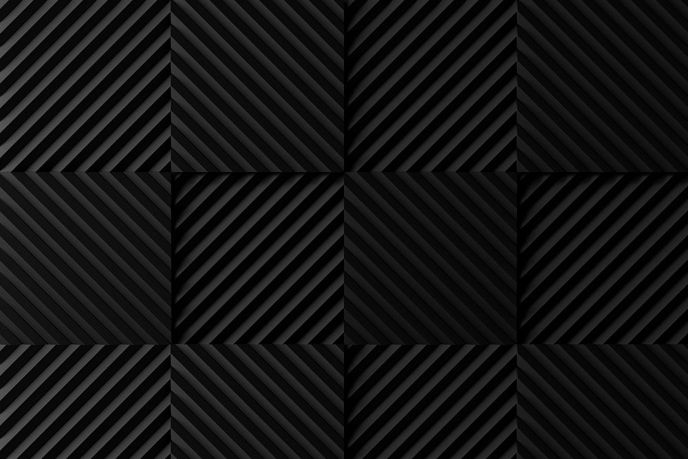 Black acoustic foam background, soundproofing wall panel