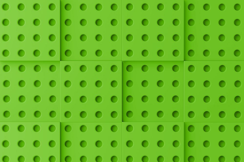 Green toy brick pattern background