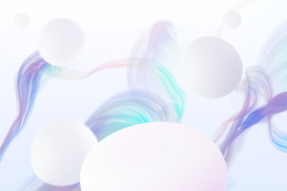 3D fluid bubbles product background