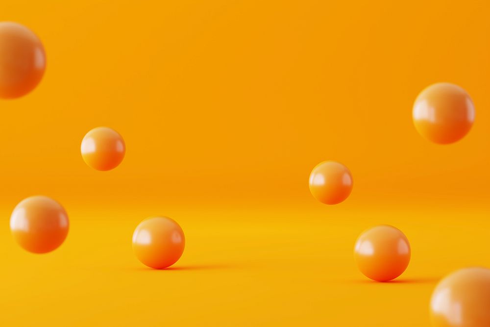 3D orange bubbles product background