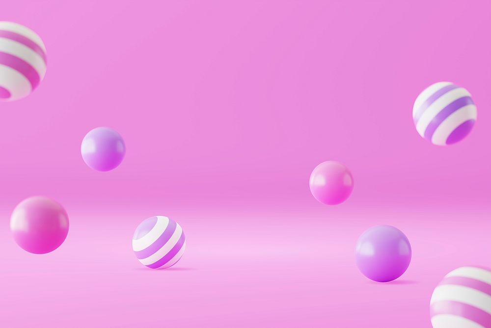 Pink bubbles product background mockup, 3D colorful design psd