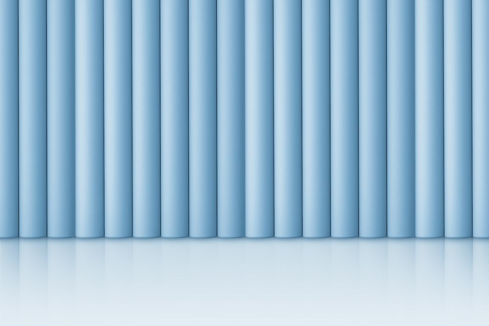 Blue curtain product background, 3D design