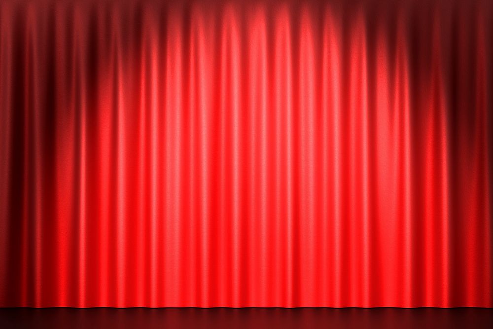 Red curtain product background psd