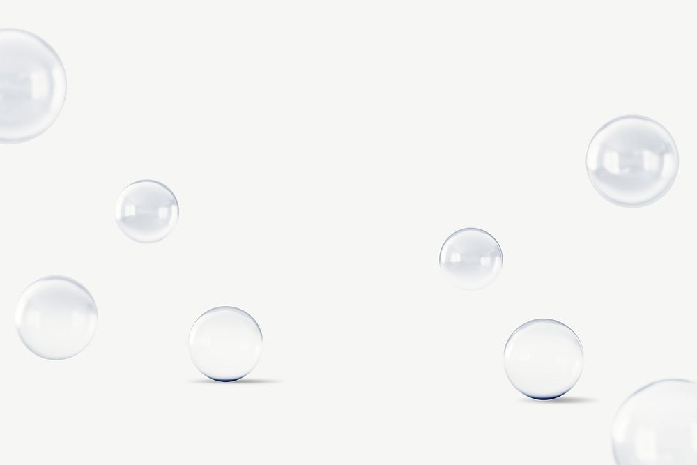 3D crystal bubbles product background psd