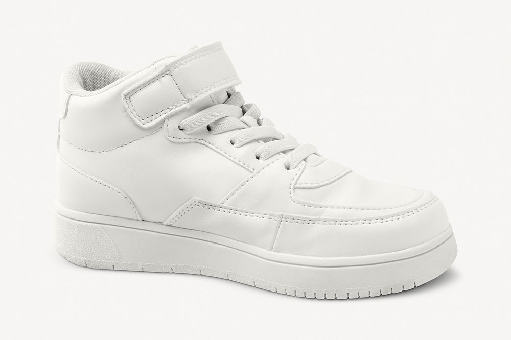 White sneakers mockup, street fashion psd