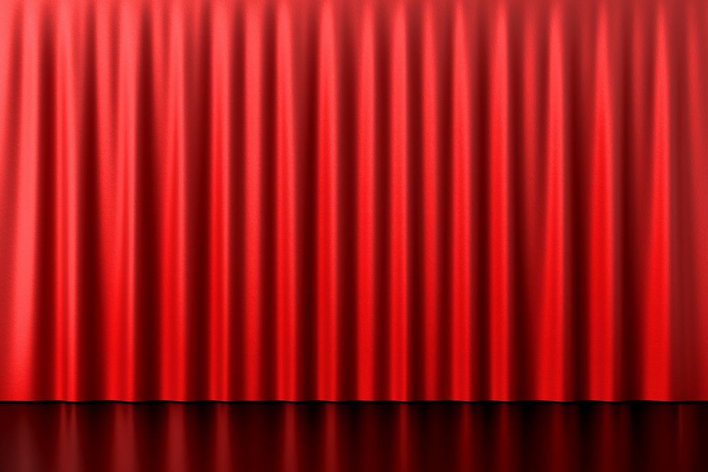 Red curtain product background psd