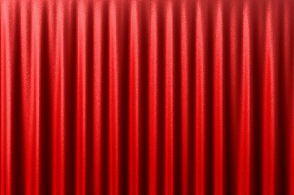 Red curtain wall mockup psd