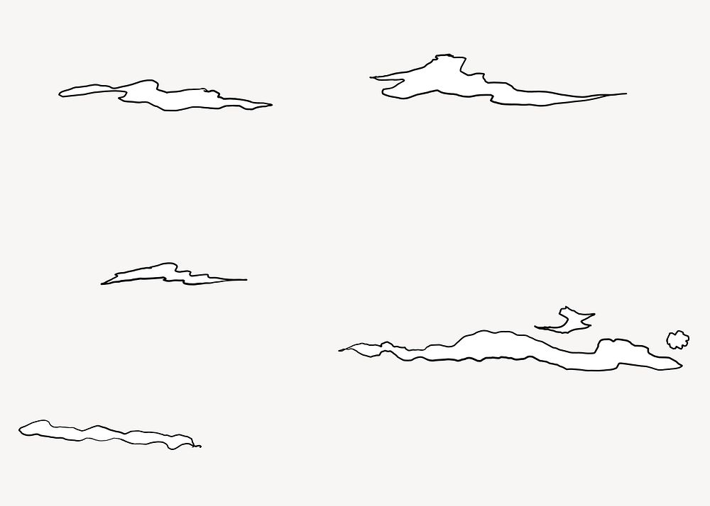 White clouds, weather clip arts