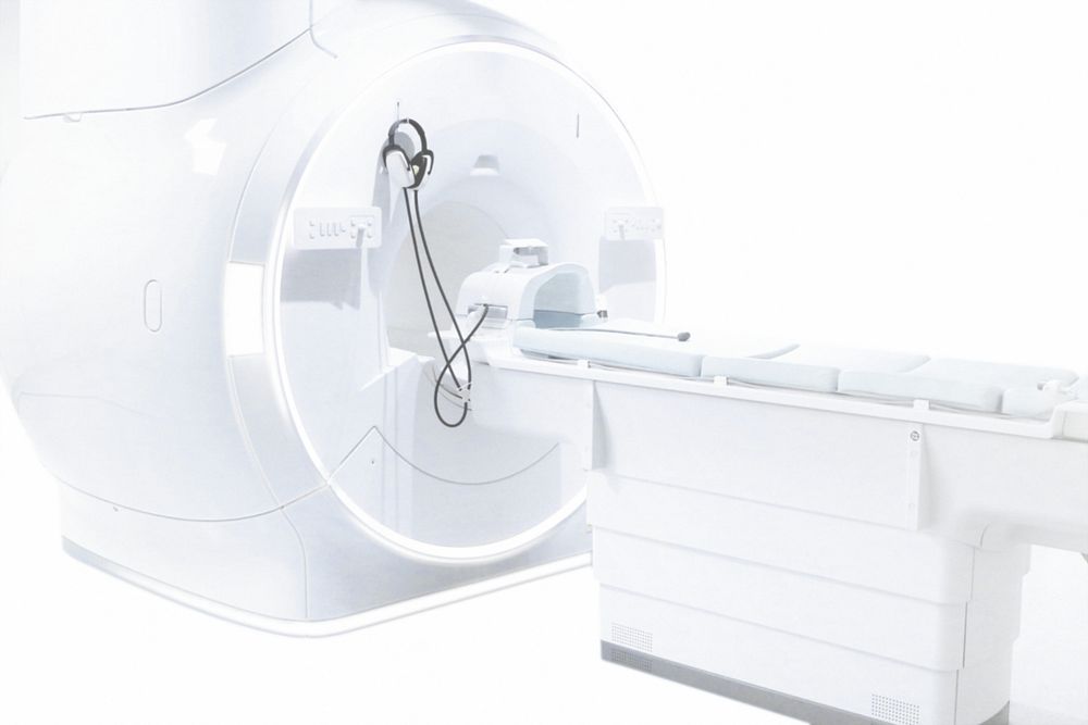 MRI scanner room, medical background