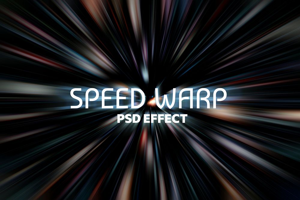 Abstract speed wrap effect psd, digital remix