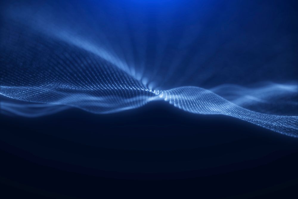 Abstract digital blue background psd