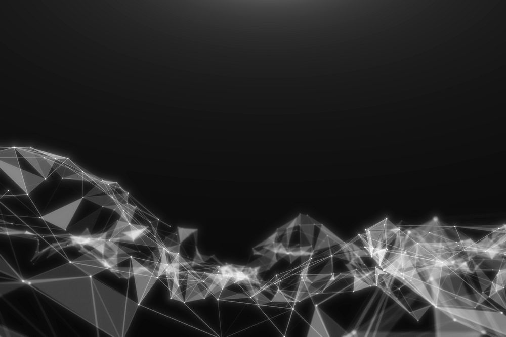 Abstract black background, digital remix psd