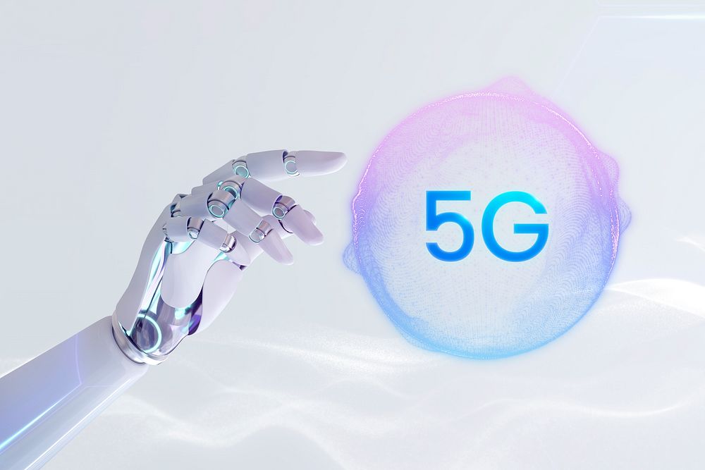 5G network technology, digital remix